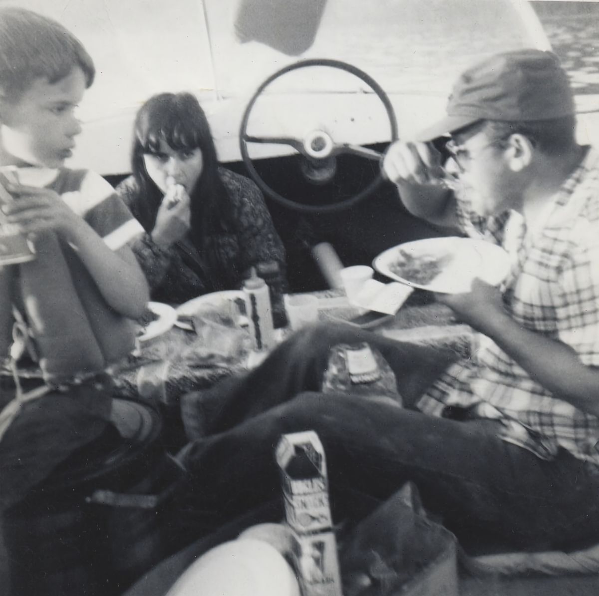 Judi, Bob, Dad, Boat